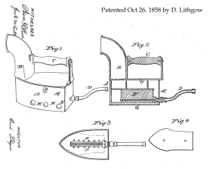 drawings showing hose connector, chimney etc.